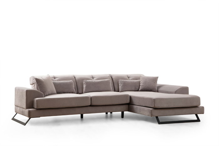 Atelier Del Sofa Frido Right (L3+Chl) Sofá Esquinero Gris Claro Atelier Del Sofa Frido Right (L3+Chl) Sofá Esquinero Gris Claro
